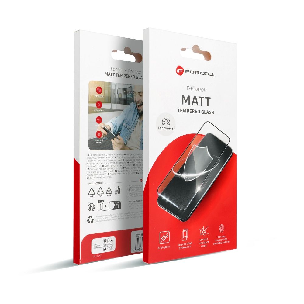 Tempered glass to iPhone 12 PRO MAX Forcell Matt Glass black