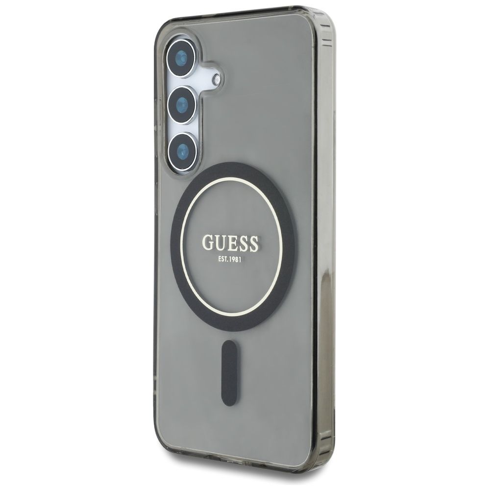 GUESS case for SAMSUNG S25 GUHMS25SHFGEREK (Magnetic IML Glitter Circle) black - Image 2