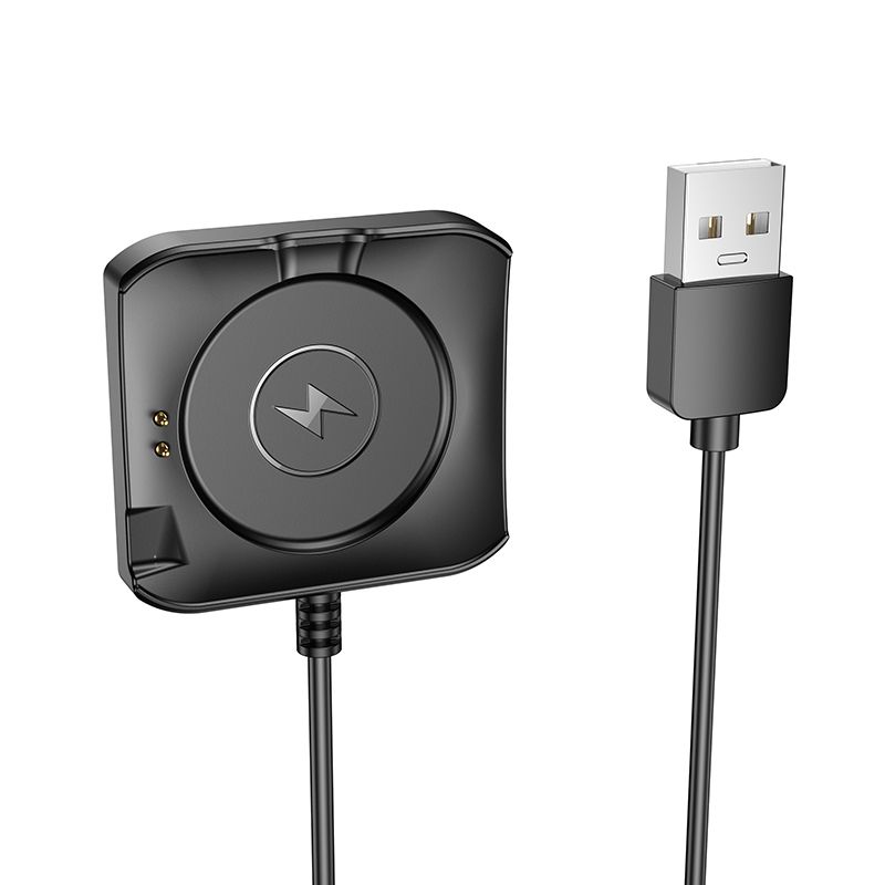 Charging cable for smartwatch Hoco 0,6 m Y28 black
