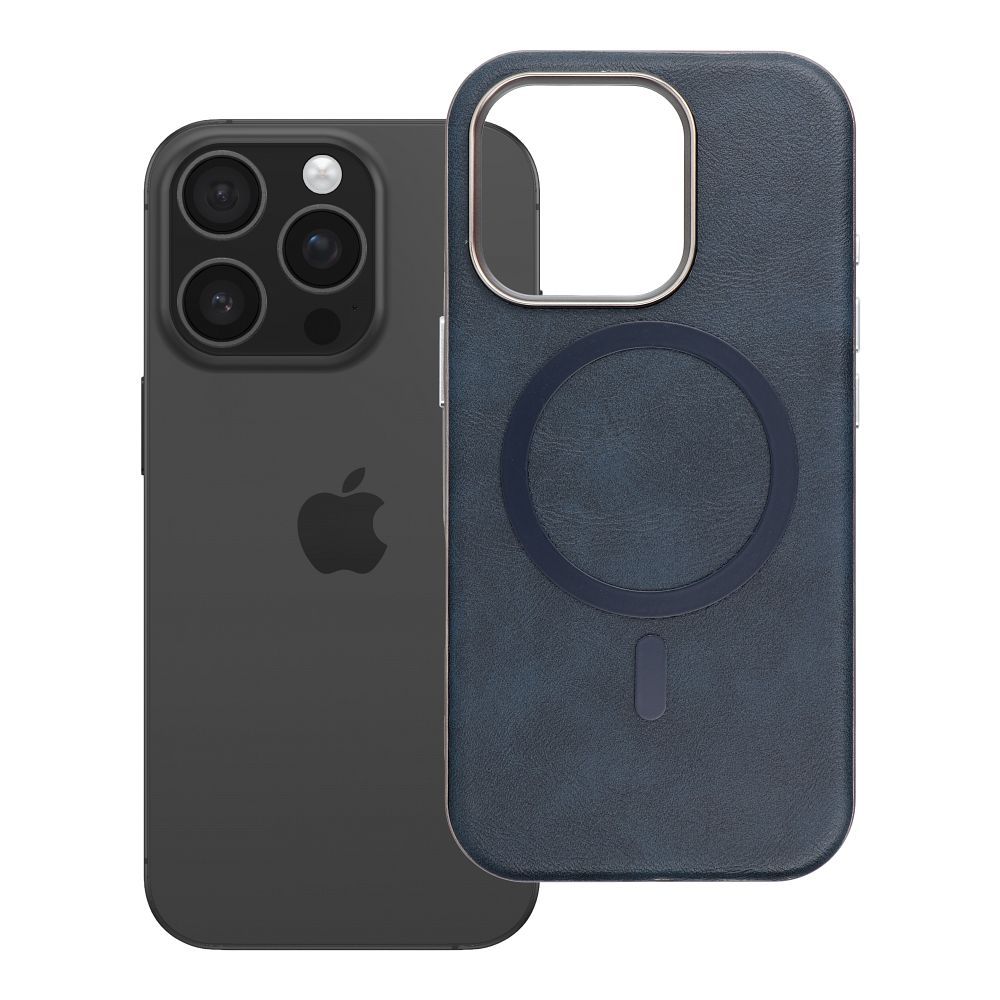 Case for iPhone 16 PRO Gentleman Mag Cover compatible with MagSafe navy blue