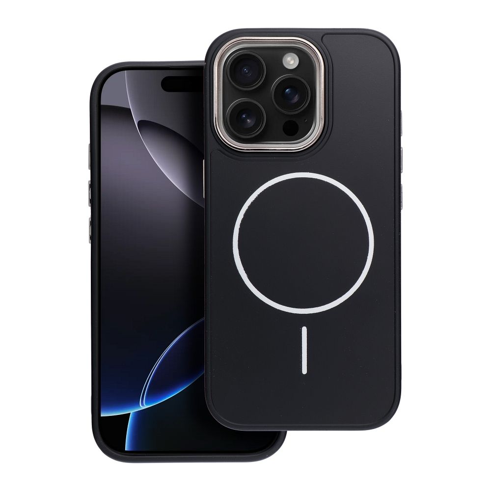 Case for iPhone 12 Frame Mag Cover compatible with MagSafe black