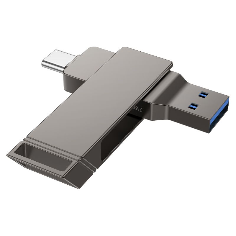 Pendrive 32GB USB 3.2 (USB A + USB C) Hoco UD15 gray - Pilt 3