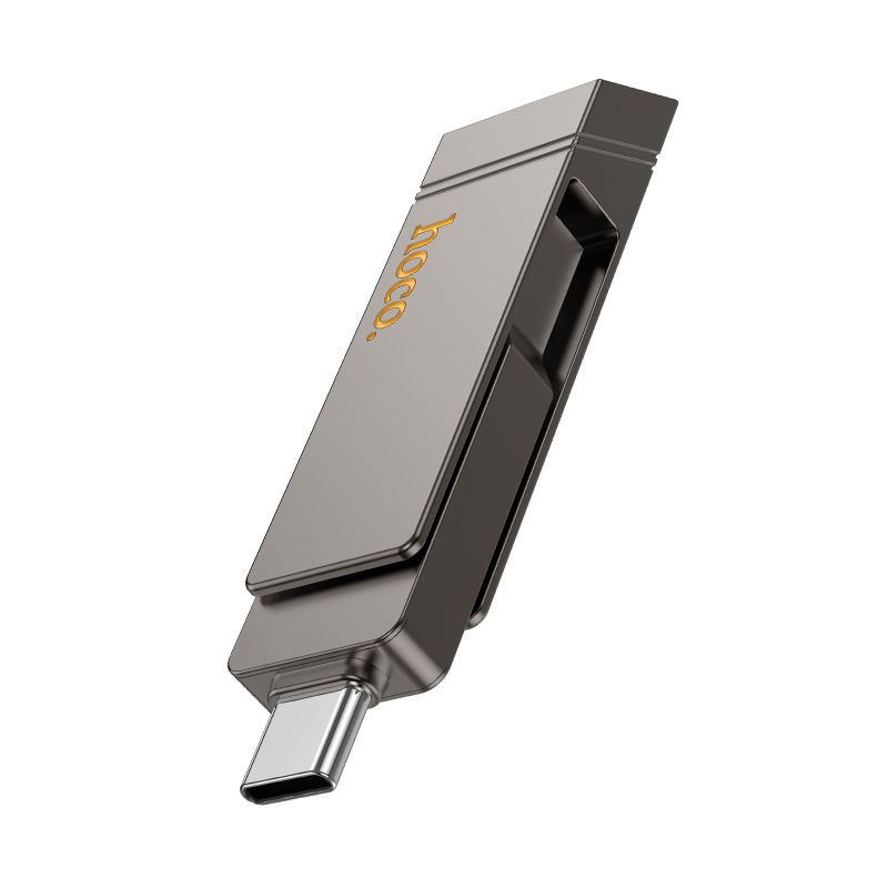 Pendrive 128GB USB 3.2 (USB A + USB C) Hoco UD15 gray - Image 3