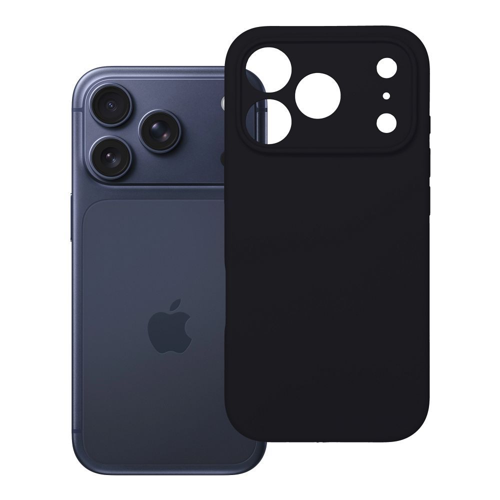 Case for iPhone 17 Pro Max / 18 Pro Max (low camera edge) Silicone 2mm (camera protection) black