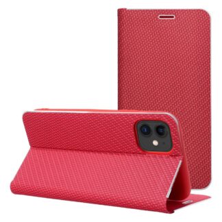Flip case for iPhone 17 AIR Luna Book Carbon red