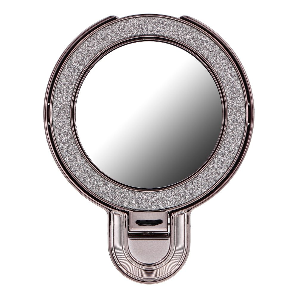 Phone stand CIRCLE MIRROR - stick-on - black