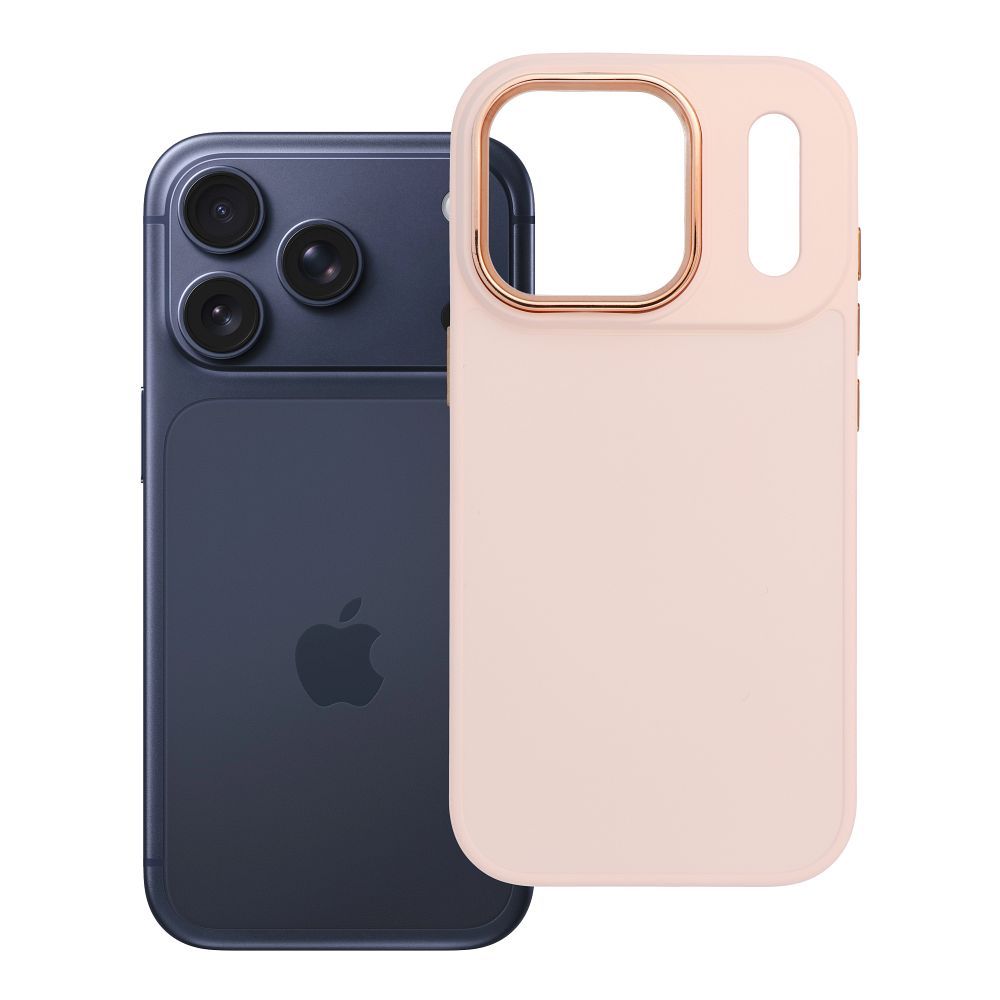 Case for iPhone 17 Pro / 18 Pro (low camera edge) Frame powder pink