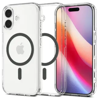 SPIGEN case ULTRA HYBRID MAG compatible with MagSafe for IPHONE 17 clear graphite