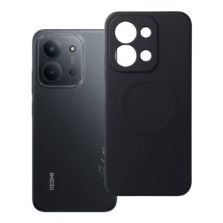 Case for Xiaomi Redmi 15C (173,16 x 81,07 x 8,2) Silicone Mag Cover compatible with MagSafe (camera protection) black