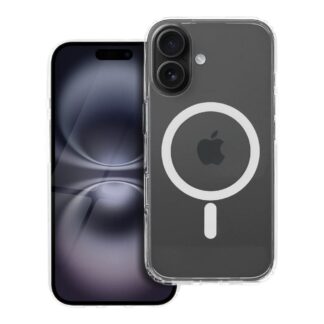 Case for iPhone 16 Forcell F-Protect Clear Hybrid Premium compatible with Magsafe transparent