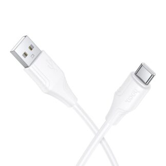 Silicone Cable USB A to USB C Hoco 3A 1 m X124 white