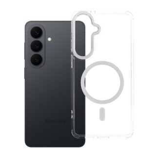 Case for Samsung S26 PLUS Frame Clear Hybrid Mag Cover compatible with MagSafe transparent