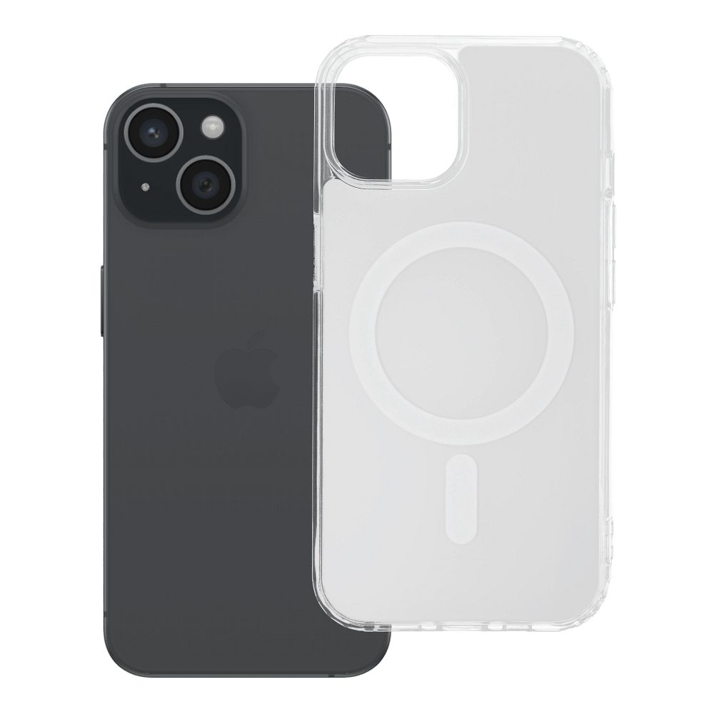 Case for iPhone 15 Clear Fusion Mag Cover compatible with MagSafe white