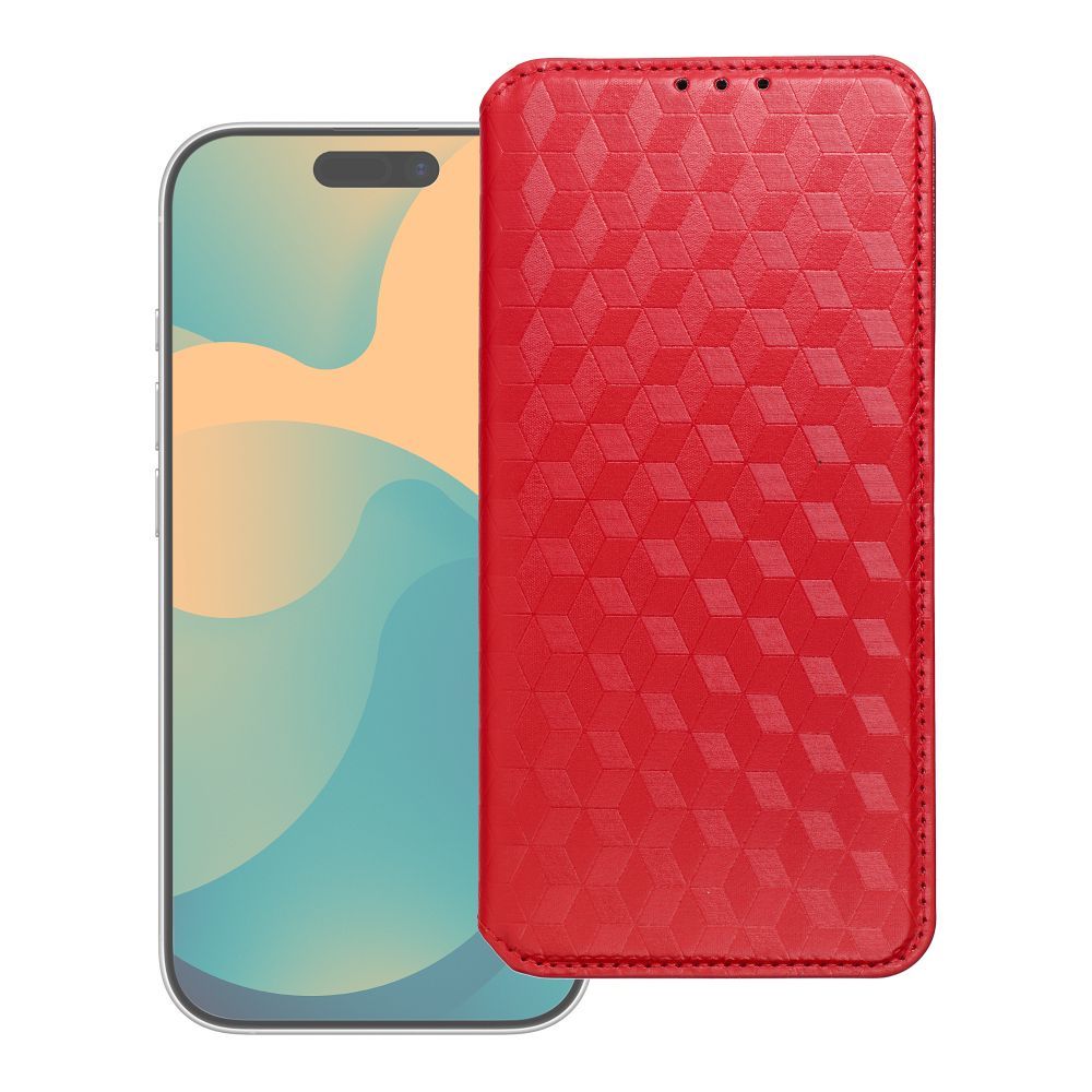 Flip case for Xiaomi 17 PRO / 18 PRO Cubic Book red
