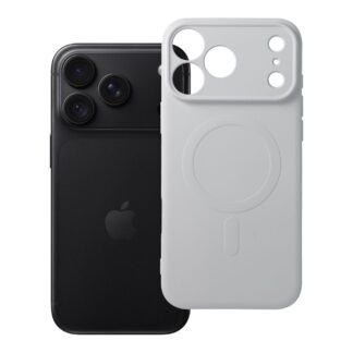 Case for iPhone 18 Pro Max / 17 Pro Max Silicone Mag Cover compatible with MagSafe (camera protection) silver