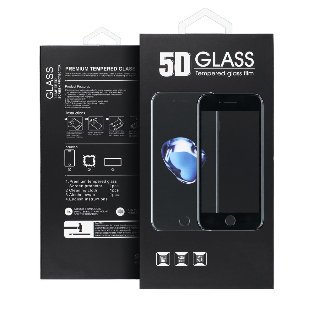 5D Full Glue Tempered Glass - for Xiaomi Redmi A7 PRO black - Image 2