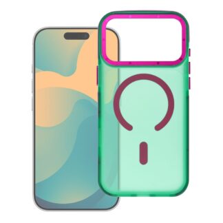 Case for iPhone 15 Forcell F-Protect Vivid Premium compatible with MagSafe green