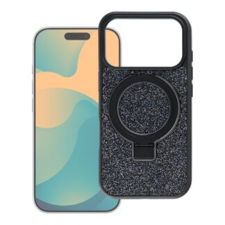 Case for iPhone 15 Pro Quartz Circle Stand Mag Cover black