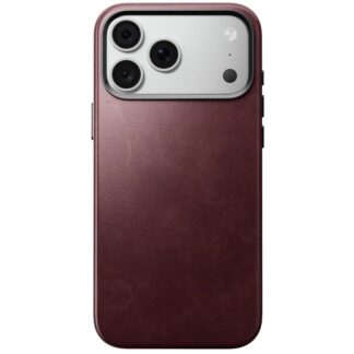 NOMAD leather case for IPHONE 18 Pro Max/17 Pro Max compatible with MagSafe (Traditional Leather Case Horween Leather) burgund