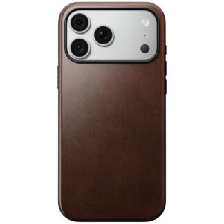 NOMAD leather case for IPHONE 18 Pro Max/17 Pro Max compatible with MagSafe (Modern Leather Case Horween Leather) rustic brown
