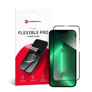 Hybrid glass to iPhone 13 / 13 PRO / 14 / 16e / 17e (SE 4 2025) Forcell Flexible 5D black