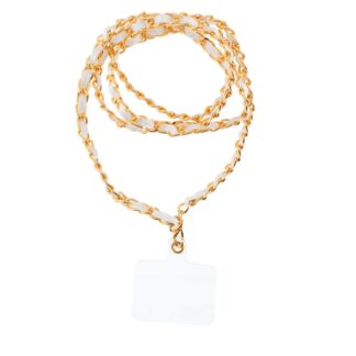 STRAP Phone lanyard, Phone pendant / cord length 116cm (58cm in the loop) / on neck - white