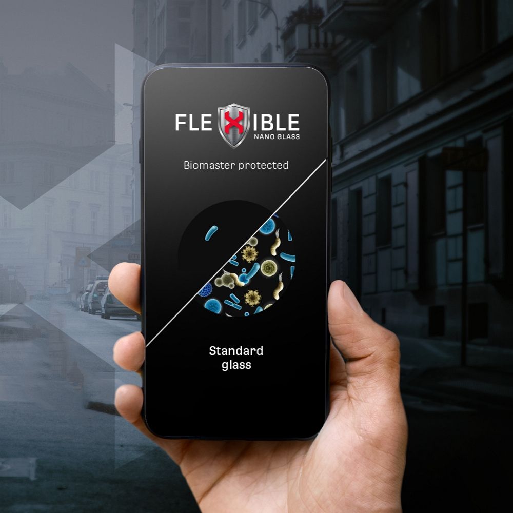 Hybrid glass to iPhone 15 PRO MAX Forcell Flexible 5D black - Image 2