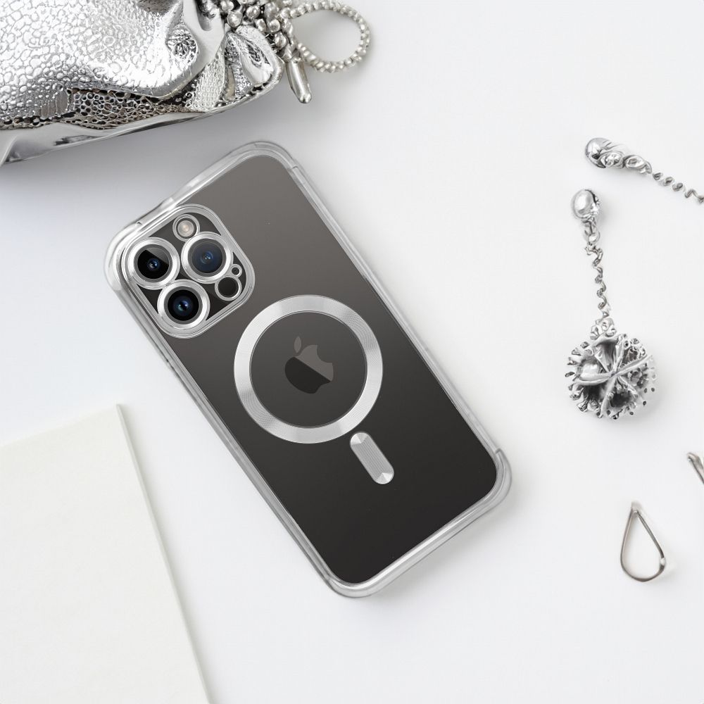 Case for iPhone 15 Electro Mag Cover compatible with MagSafe silver — изображение 3