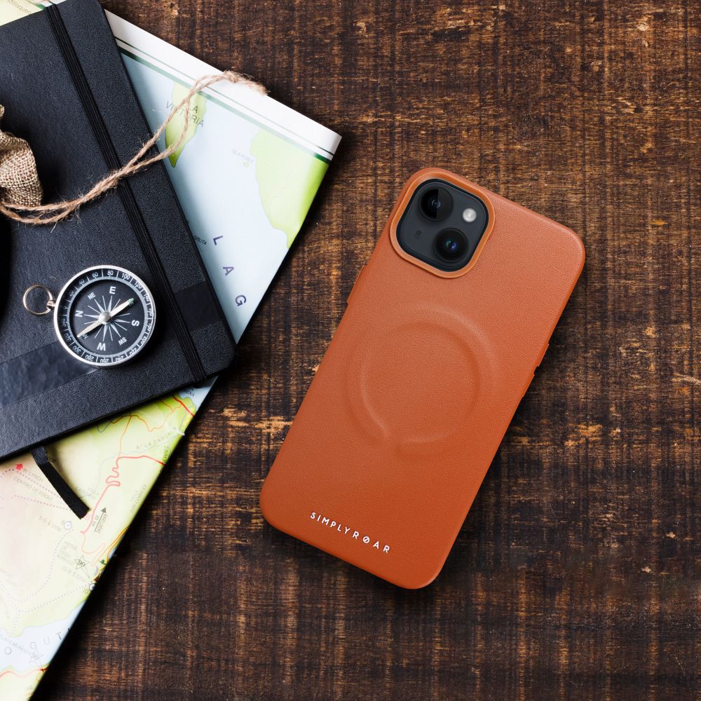 ROAR case LEATHER MAG compatible with MagSafe for IPHONE 12 Pro Brown - Image 3