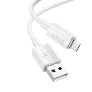 Cable USB A to Micro USB Hoco 2,4A 1 m X107 white