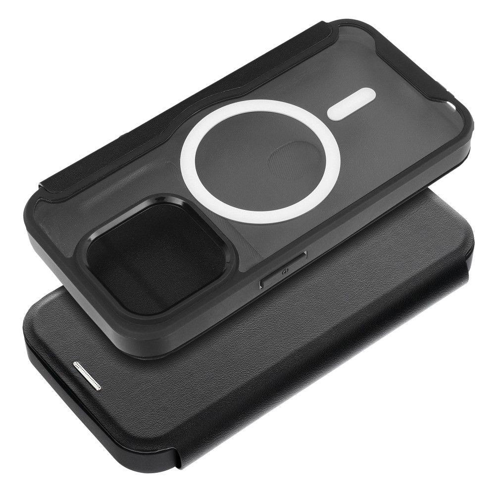 Flip case for iPhone 16 Smart Mag compatible with MagSafe black