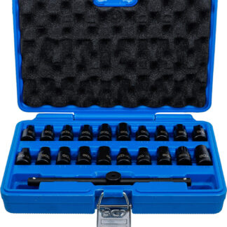 BGS technic Special Oil Drain Socket Set, 10 mm (3/8"), 21 pcs.