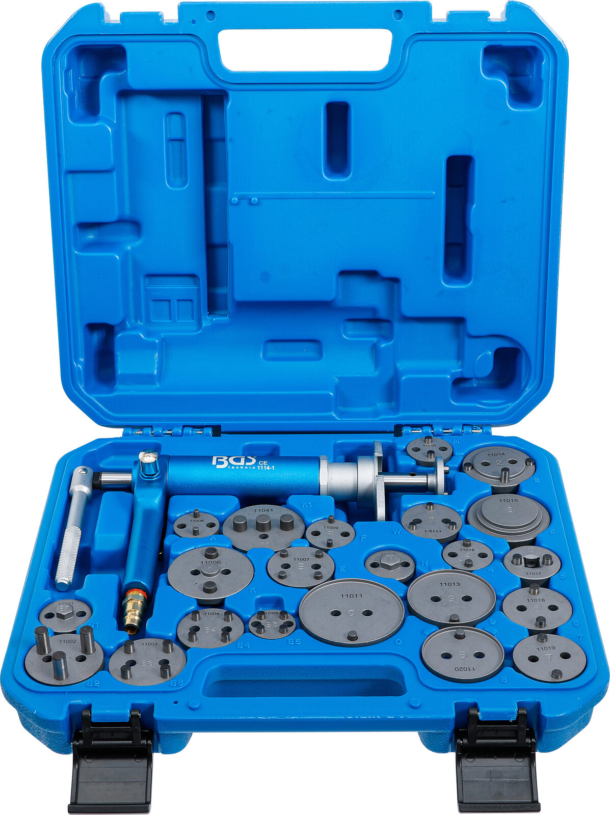 BGS technic Brake Piston Reset Tool Set, pneumatic, 22 pcs.