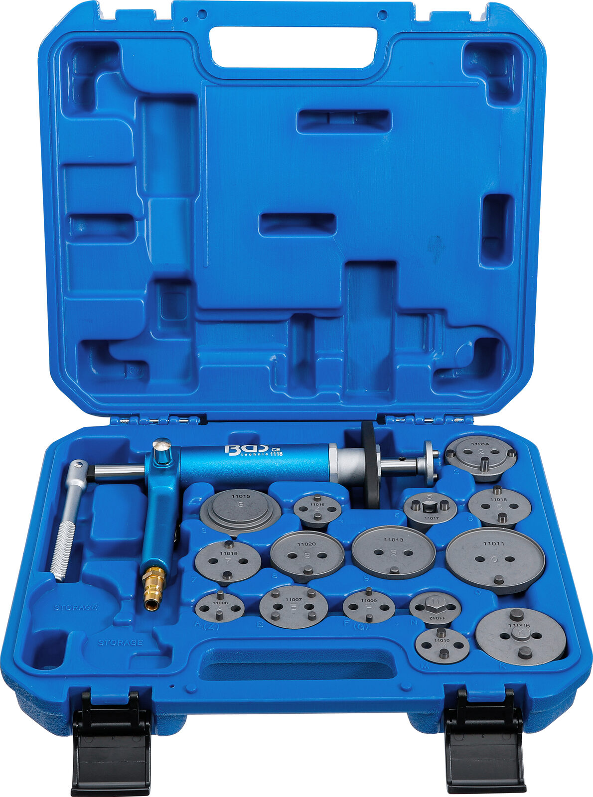 BGS technic Brake Piston Reset Tool Set, pneumatic, 16 pcs.