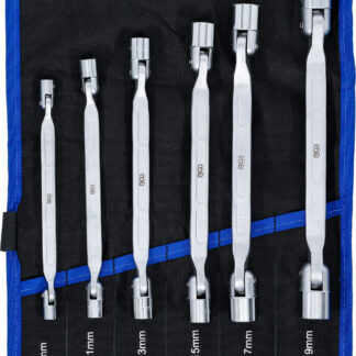 BGS technic Double Ring Spanner Set with flexible Heads, 6 pcs.