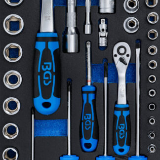 BGS technic Foam Tray for BGS 2002, Socket Set and Screwdriver, 43 pcs.
