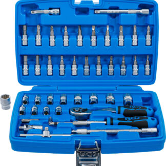 BGS technic Socket Set, 6.3 mm (1/4") Drive, 46 pcs.