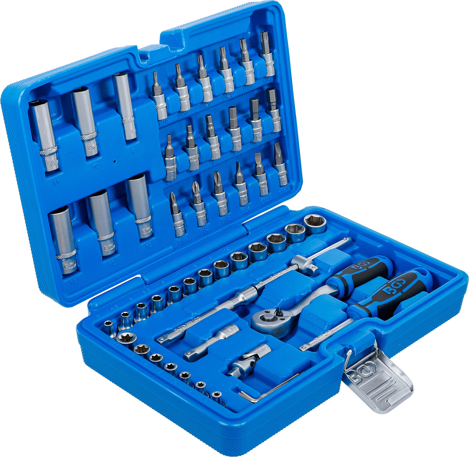 BGS technic Socket Set, 6.3 mm (1/4") Drive, 53 pcs. - Pilt 2
