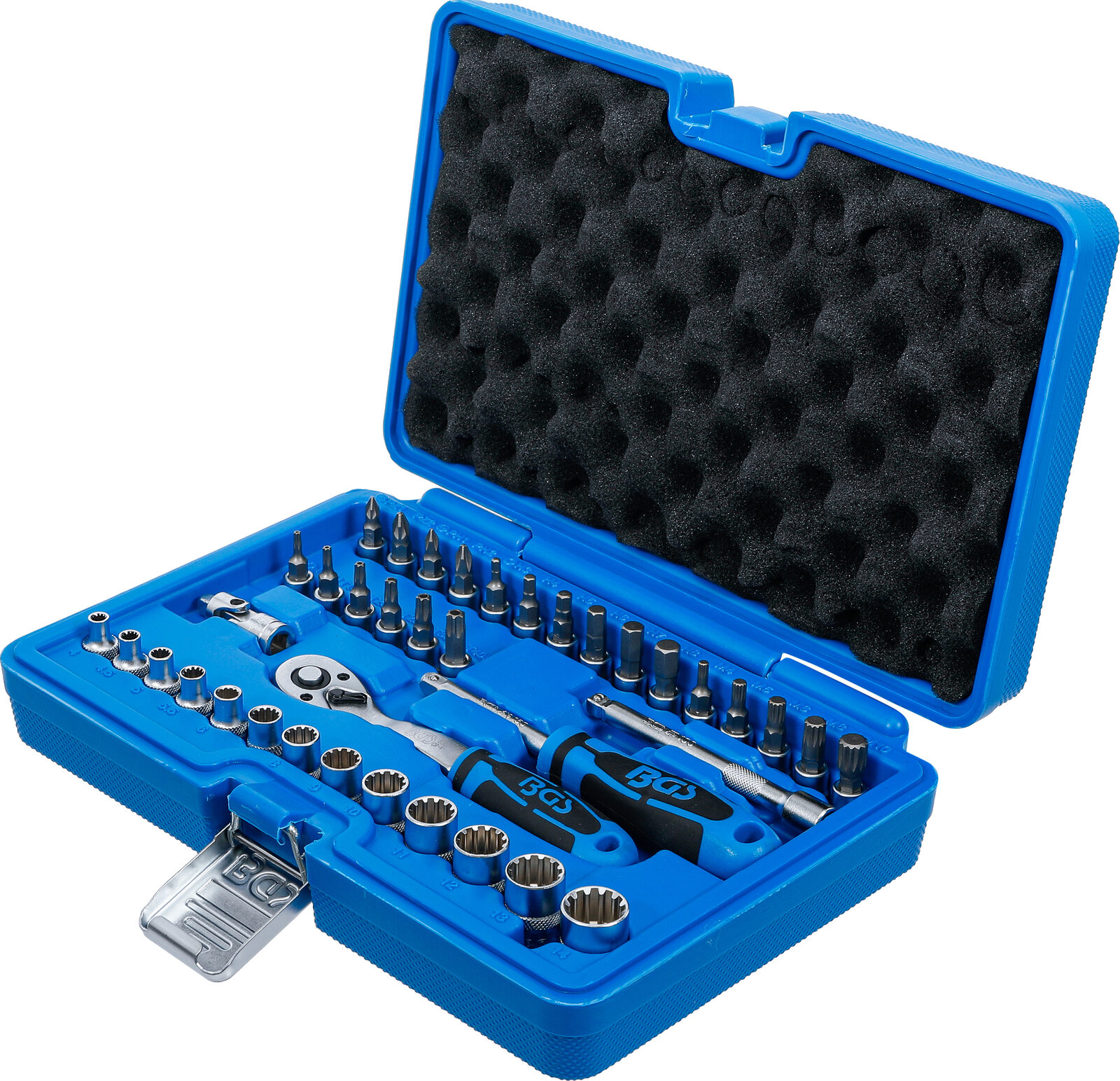 BGS technic Socket Set, Gear Lock, 6.3 mm (1/4") Drive, 38 pcs. - Pilt 3