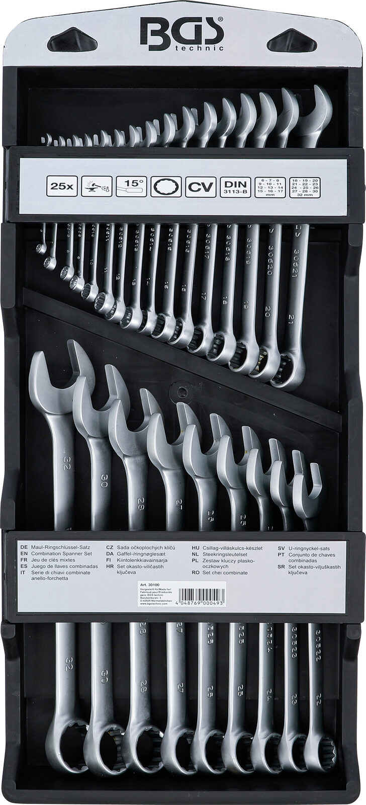 BGS technic Combination Spanner Set, 6 - 32 mm, 25 pcs.