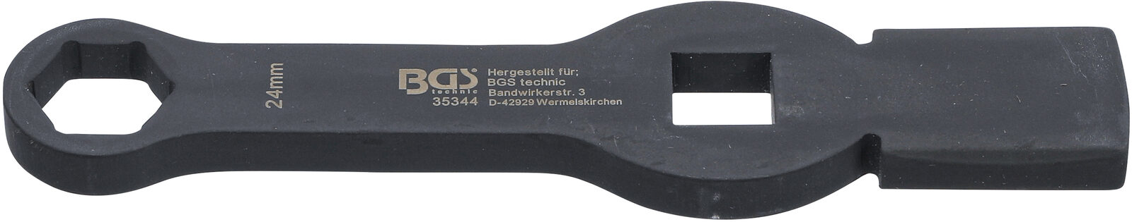 BGS technic Slogging Ring Spanner, Hexagon, with 2 Striking Faces, 24 mm
