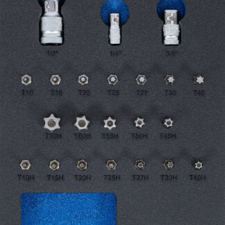 BGS technic Tool Tray 1/3: Bit and Bit Socket Assortment, 27 pcs.