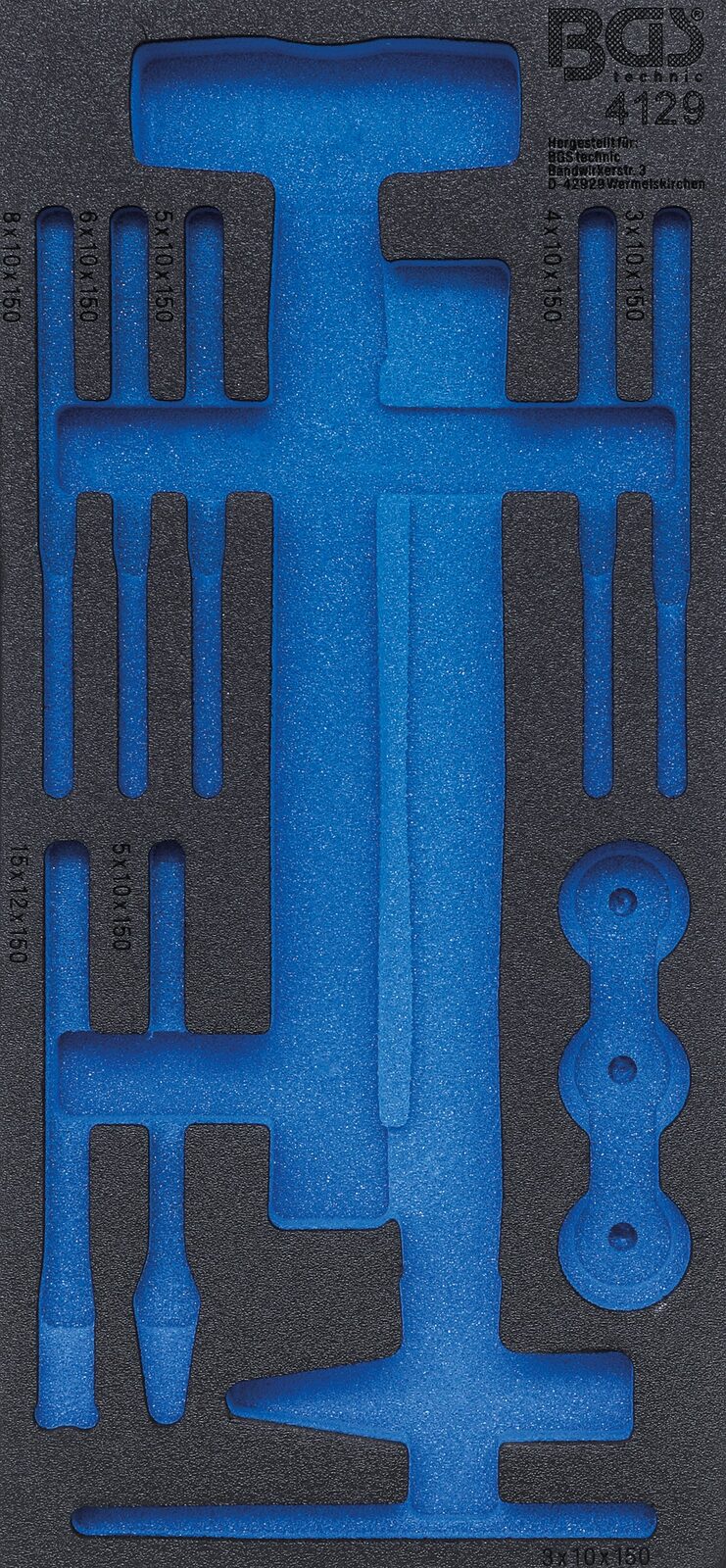 BGS technic Tool Tray 1/3, empty, for BGS 4129