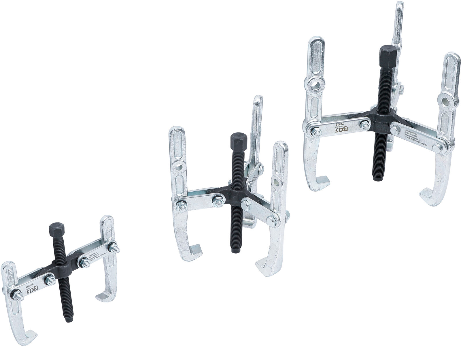 BGS technic External / Internal Puller Set, 2/3-legs, 100 / 120 / 150 mm, 3 pcs.