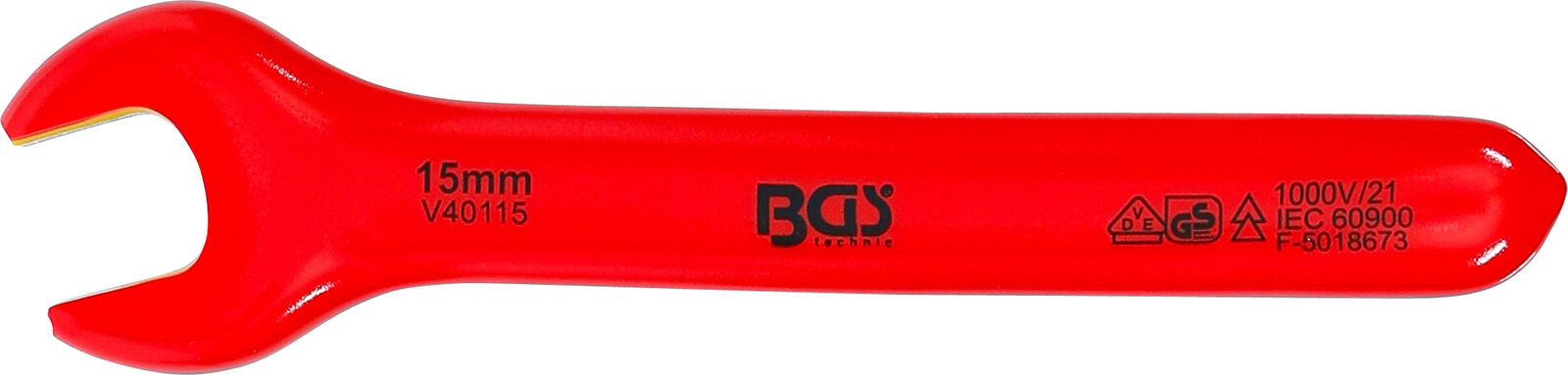 BGS technic VDE Single Open End Spanner, 15 mm - Image 3