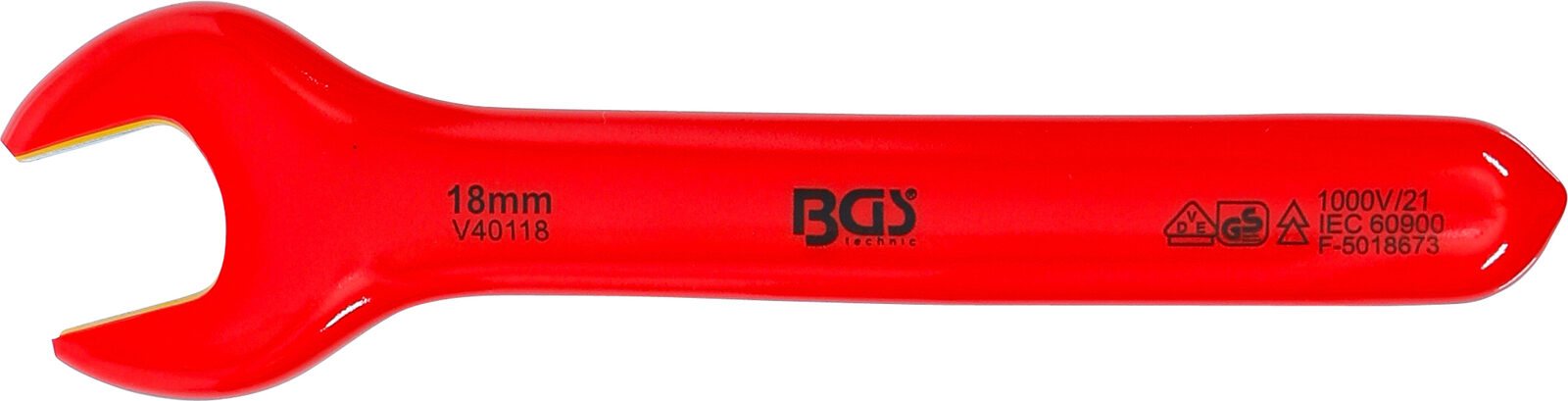 BGS technic VDE Single Open End Spanner, 18 mm - Image 3