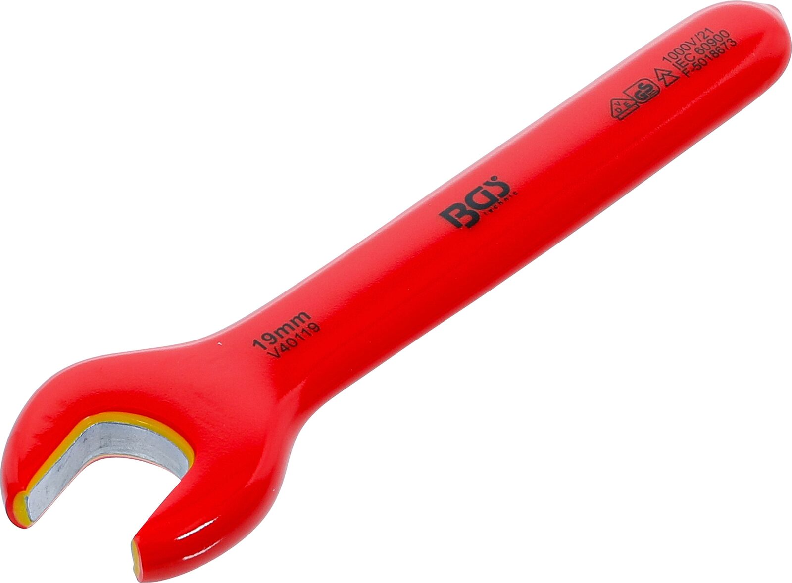 BGS technic VDE Single Open End Spanner, 19 mm