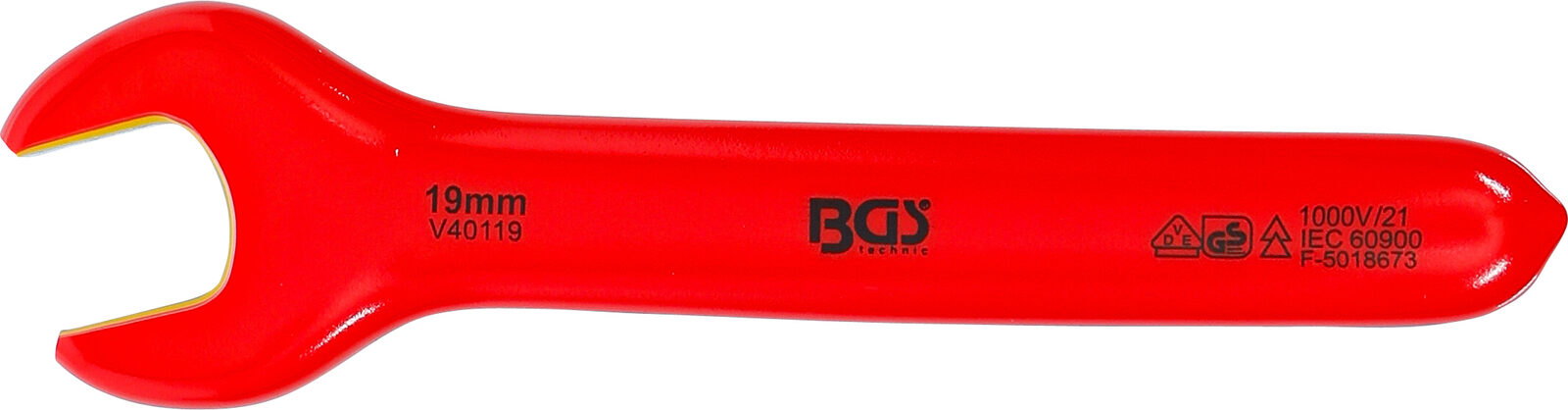 BGS technic VDE Single Open End Spanner, 19 mm - Image 3