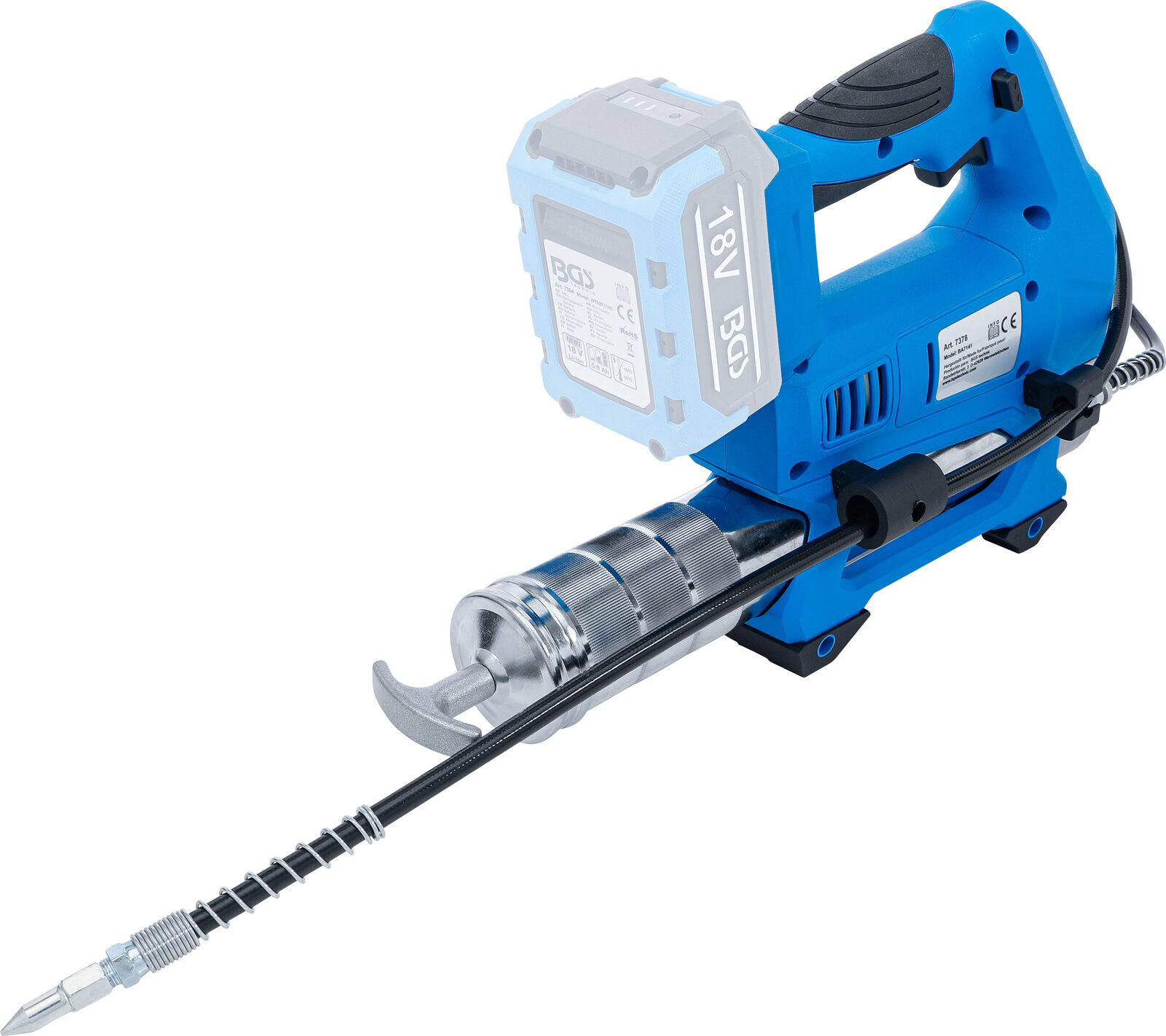 BGS technic Cordless Grease Gun, 18 V, without rechargeable Battery - Image 3