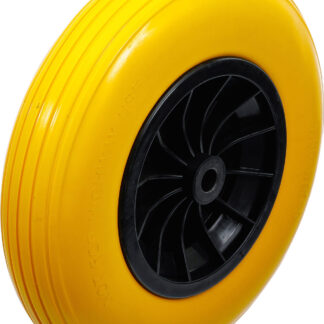 BGS DIY Pushcart Wheel, PU, yellow/black, 400 mm